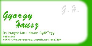 gyorgy hausz business card